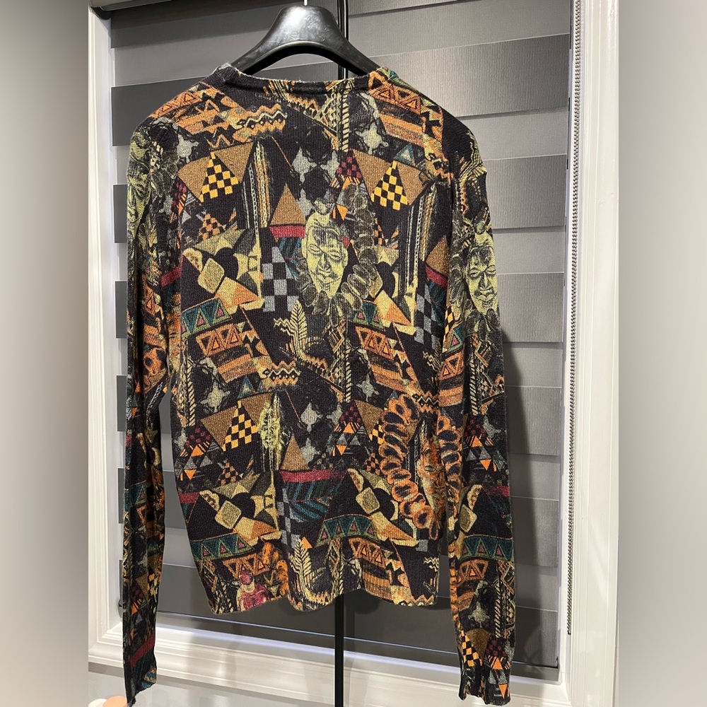 Etro Men’s Abstract Geometric Jacquard Knit Sweater Made in Italy – Size M - Picture 5 of 6